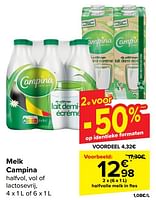 Promoties Halfvolle melk in fles - Campina - Geldig van 19/06/2024 tot 01/07/2024 bij Carrefour