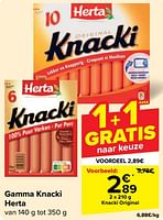 Promoties Knacki original - Herta - Geldig van 19/06/2024 tot 01/07/2024 bij Carrefour