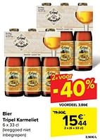 Promoties Bier tripel karmeliet - TRipel Karmeliet - Geldig van 19/06/2024 tot 01/07/2024 bij Carrefour
