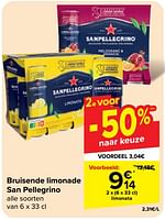 Promoties Bruisende limonade San Pellegrino - San Pellegrino - Geldig van 19/06/2024 tot 01/07/2024 bij Carrefour