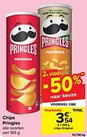 Promoties Chips original - Pringles - Geldig van 19/06/2024 tot 01/07/2024 bij Carrefour
