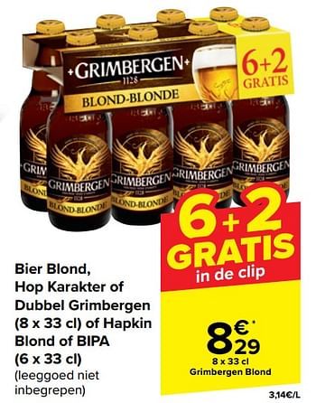 Promoties Grimbergen blond - Grimbergen - Geldig van 19/06/2024 tot 01/07/2024 bij Carrefour