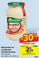 Promoties Mayonaise met eieren - Vandemoortele - Geldig van 19/06/2024 tot 01/07/2024 bij Carrefour