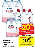 Promoties Natuurlijk mineraalwater - Evian - Geldig van 19/06/2024 tot 01/07/2024 bij Carrefour