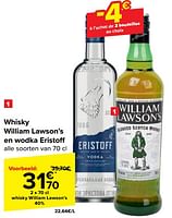 Promoties Whisky william lawson’s - William Lawson's - Geldig van 19/06/2024 tot 01/07/2024 bij Carrefour
