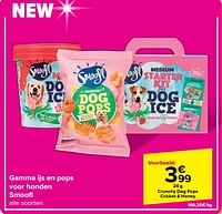 Promoties Crunchy dog pops cricket + honey - Smoofl - Geldig van 19/06/2024 tot 01/07/2024 bij Carrefour