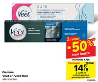 Promoties Ontharingscrème gevoelige huid veet - Veet - Geldig van 19/06/2024 tot 01/07/2024 bij Carrefour