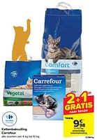 Promoties Plantaardige kattenbakvulling - Huismerk - Carrefour  - Geldig van 19/06/2024 tot 01/07/2024 bij Carrefour