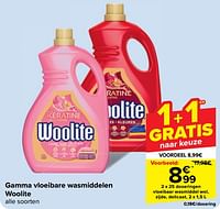 Promoties Vloeibaar wasmiddel wol, zijde, delicaat - Woolite - Geldig van 19/06/2024 tot 01/07/2024 bij Carrefour