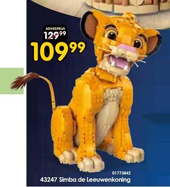 Promoties 43247 simba de leeuwenkoning - Lego - Geldig van 15/06/2024 tot 07/07/2024 bij ToyChamp