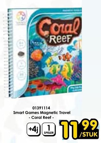 Promoties Smart games magnetic travel coral reef - Smart Games - Geldig van 15/06/2024 tot 07/07/2024 bij ToyChamp