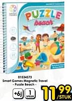 Promoties Smart games magnetic travel puzzle beach - Smart Games - Geldig van 15/06/2024 tot 07/07/2024 bij ToyChamp