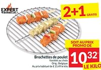 Promotions Brochettes de poulet - Produit maison - Intermarche - Valide de 18/06/2024 à 23/06/2024 chez Intermarche
