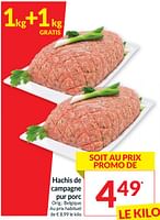 Promotions Hachis de campagne pur porc - Produit maison - Intermarche - Valide de 18/06/2024 à 23/06/2024 chez Intermarche
