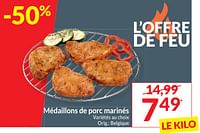 Promotions Médaillons de porc marinés - Produit maison - Intermarche - Valide de 18/06/2024 à 23/06/2024 chez Intermarche
