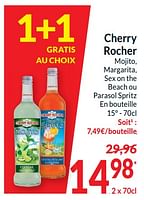 Promotions Cherry rocher mojito, margarita, sex on the beach ou parasol spritz - Cherry Rocher - Valide de 18/06/2024 à 23/06/2024 chez Intermarche