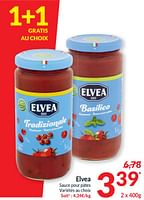 Promotions Elvea sauce pour pâtes - Elvea - Valide de 18/06/2024 à 23/06/2024 chez Intermarche