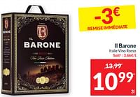 Promotions Il barone italie vino rosso - Vins rouges - Valide de 18/06/2024 à 23/06/2024 chez Intermarche