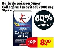 Promotions Huile de poisson super collagène lucovitaal 2000 mg - Lucovitaal - Valide de 18/06/2024 à 23/06/2024 chez Kruidvat