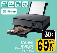Promotions Canon imprimante pixma ts5350i - Canon - Valide de 18/06/2024 à 01/07/2024 chez Cora