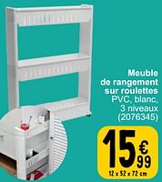 Promotions Meuble de rangement sur roulettes - Produit maison - Cora - Valide de 18/06/2024 à 01/07/2024 chez Cora