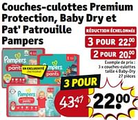 Promotions Couches-culottes taille 4 baby-dry - Pampers - Valide de 18/06/2024 à 23/06/2024 chez Kruidvat