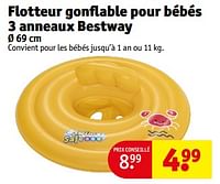 Promotions Flotteur gonflable pour bébés 3 anneaux bestway - BestWay - Valide de 18/06/2024 à 23/06/2024 chez Kruidvat