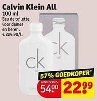 Promoties Calvin klein all edt - Calvin Klein - Geldig van 18/06/2024 tot 23/06/2024 bij Kruidvat