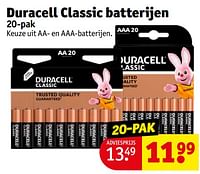 Promoties Duracell classic batterijen - Duracell - Geldig van 18/06/2024 tot 23/06/2024 bij Kruidvat