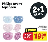 Promoties Philips avent fopspeen soothie - Philips - Geldig van 18/06/2024 tot 23/06/2024 bij Kruidvat