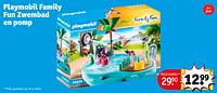 Promoties Playmobil family fun zwembad en pomp - Playmobil - Geldig van 18/06/2024 tot 23/06/2024 bij Kruidvat