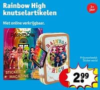 Promoties Rainbow high knutselartikelen sticker world - Huismerk - Kruidvat - Geldig van 18/06/2024 tot 23/06/2024 bij Kruidvat