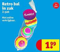 Promoties Retro bal in zak - Huismerk - Kruidvat - Geldig van 18/06/2024 tot 23/06/2024 bij Kruidvat