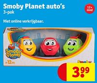 Promoties Smoby planet auto’s - Smoby - Geldig van 18/06/2024 tot 23/06/2024 bij Kruidvat