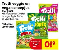 Promoties Trolli veggie en vegan snoepjes - Trolli - Geldig van 18/06/2024 tot 23/06/2024 bij Kruidvat