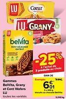Promotions Biscuits au chocolat belvita - Lu - Valide de 19/06/2024 à 01/07/2024 chez Carrefour