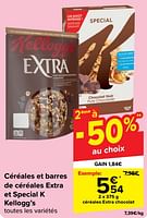 Promotions Céréales extra chocolat - Kellogg's - Valide de 19/06/2024 à 01/07/2024 chez Carrefour