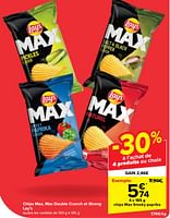Promotions Chips max smoky paprika - Lay's - Valide de 19/06/2024 à 01/07/2024 chez Carrefour