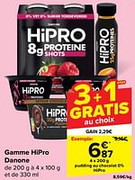 Promotions Pudding au chocolat 0% hipro - Danone - Valide de 19/06/2024 à 01/07/2024 chez Carrefour