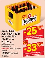 Promotions Bac de bière jupiler - Jupiler - Valide de 19/06/2024 à 01/07/2024 chez Carrefour