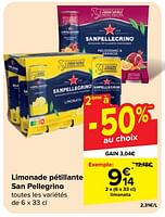 Promotions Limonade pétillante san pellegrino - San Pellegrino - Valide de 19/06/2024 à 01/07/2024 chez Carrefour