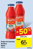 Promotions Pulpe de tomates rustica mutti - Mutti - Valide de 19/06/2024 à 01/07/2024 chez Carrefour