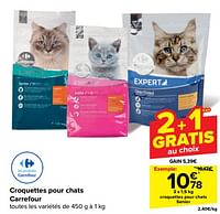 Promotions Croquettes pour chats senior - Produit maison - Carrefour  - Valide de 19/06/2024 à 01/07/2024 chez Carrefour