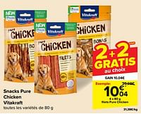 Promotions Filets pure chicken - Vitakraft - Valide de 19/06/2024 à 01/07/2024 chez Carrefour