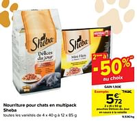 Promotions Pouches délices du jour en sauce à la volaille - Sheba - Valide de 19/06/2024 à 01/07/2024 chez Carrefour