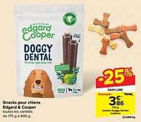 Promotions Snacks doggy dental medium - Edgard & Cooper - Valide de 19/06/2024 à 01/07/2024 chez Carrefour