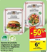 Promotions Ravier de burgers - Le boucher végétarien - Valide de 19/06/2024 à 25/06/2024 chez Carrefour