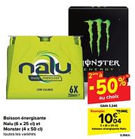 Promotions Boisson énergisante nalu - Nalu - Valide de 19/06/2024 à 25/06/2024 chez Carrefour