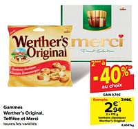 Promotions Bonbons classiques werther’s original - Werther's Original - Valide de 19/06/2024 à 25/06/2024 chez Carrefour