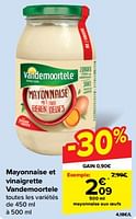 Promotions Mayonnaise aux oeufs - Vandemoortele - Valide de 19/06/2024 à 25/06/2024 chez Carrefour